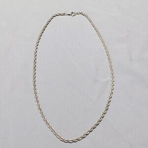 Silver Tone Rope Chain